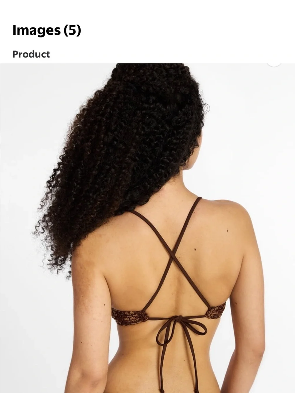 No Boundaries Brown Crochet Two-Piece Bikini Set